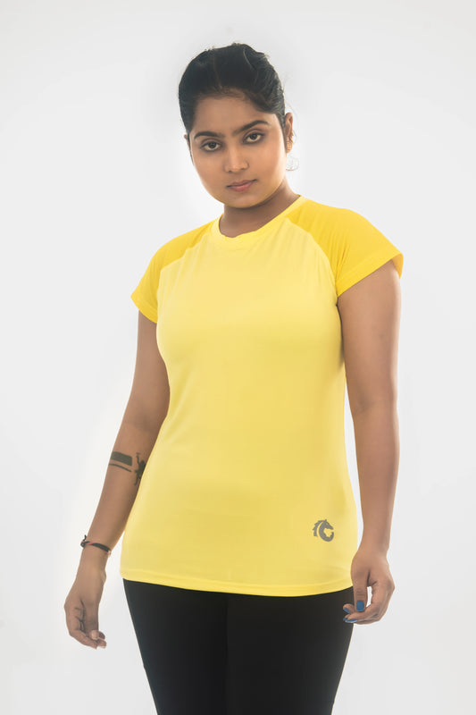 GS- Mesh Sleeves Tee | Activewear Fashion Women’s Tee | Stylish & Breathable