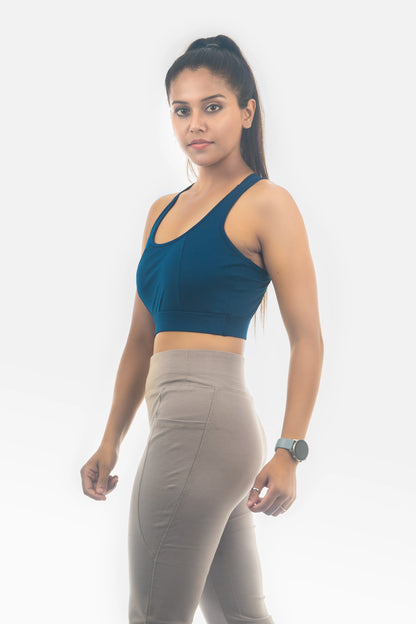 GS- True Back Sports Bra | Racer Back Sports Bra | Comfortable & Supportive