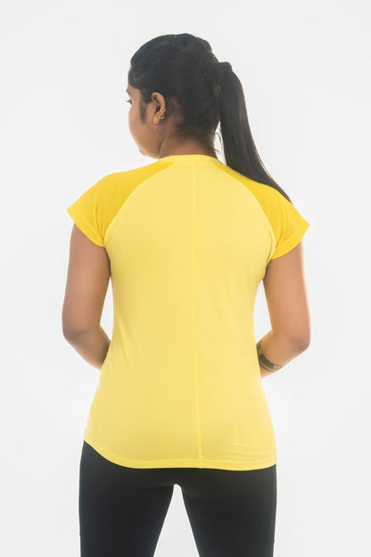 GS- Mesh Sleeves Tee | Activewear Fashion Women’s Tee | Stylish & Breathable