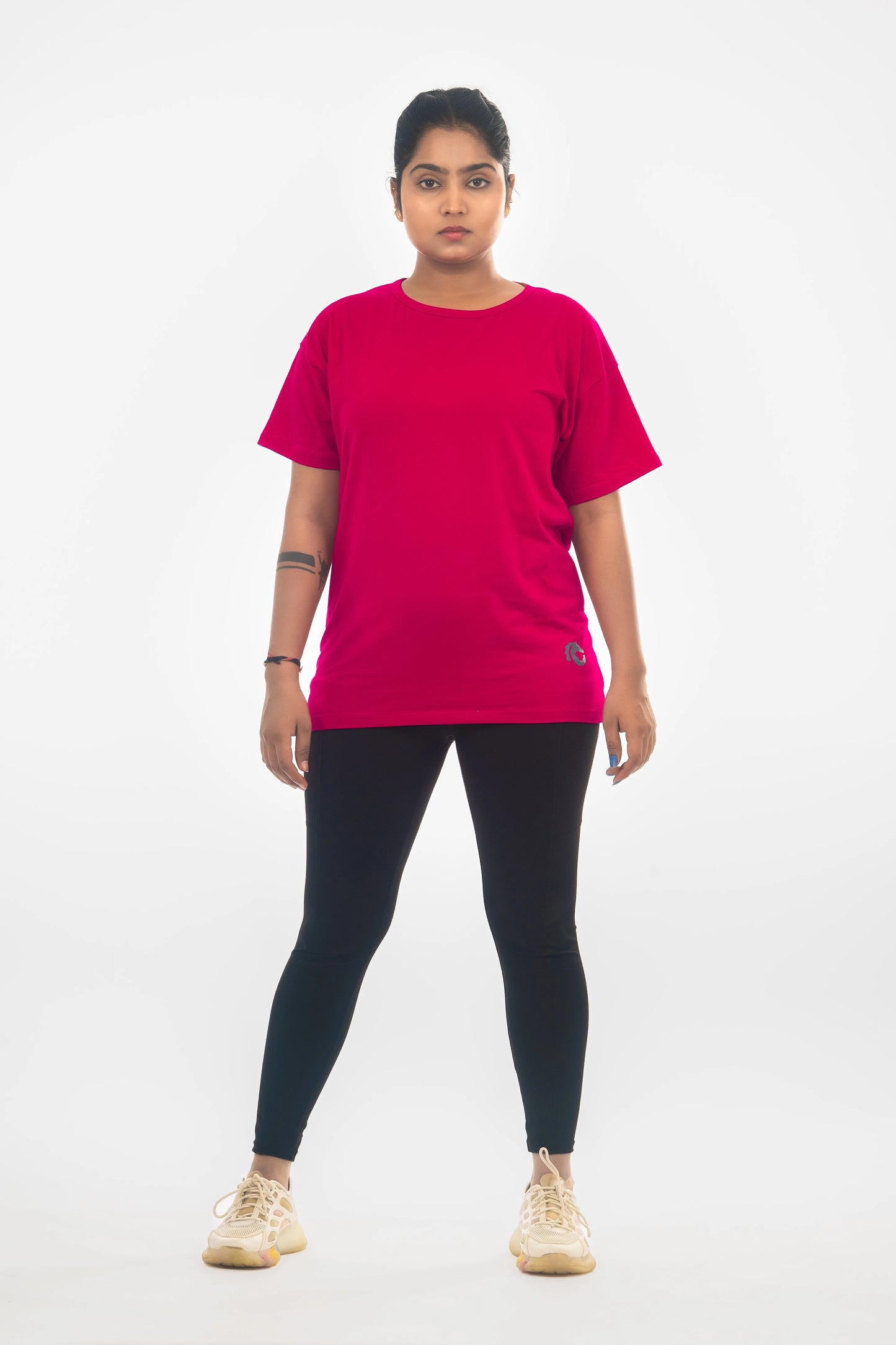 GS- Women’s Rusia Pink Cotton Tee | Women’s Drop Shoulder T-Shirt